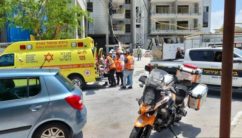 תאונה אתר בנייה אשדוד 07052023
