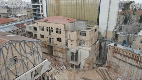 שימור מבנים פרויקט עץ חיים. צילום: אברהם פולק. כל הזכויות שמורות